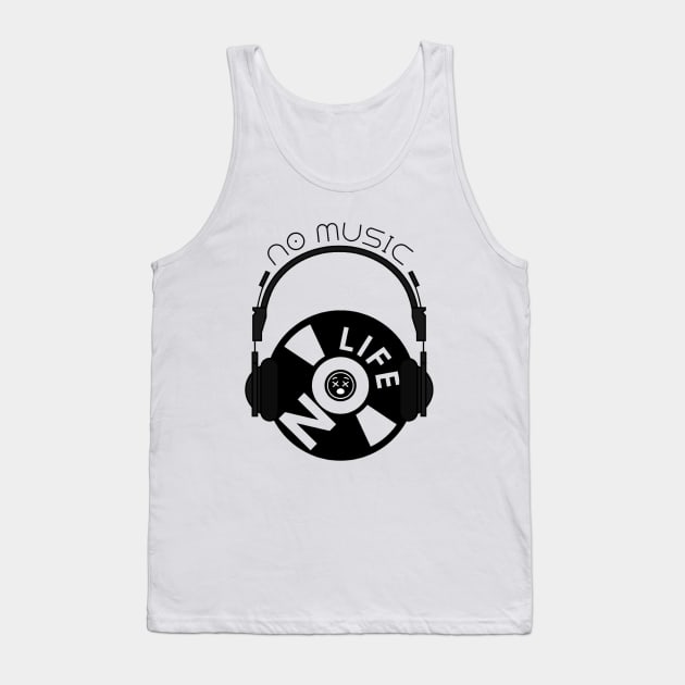 No music No life Tank Top by Print Boulevard